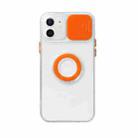 For iPhone 13 Pro Max Sliding Camera Cover Design TPU Protective Case with Ring Holder (Orange) - 1