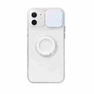Sliding Camera Cover Design TPU Protective Case with Ring Holder For iPhone 13 Pro(White) - 1