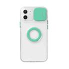 For iPhone 13 mini Sliding Camera Cover Design TPU Protective Case with Ring Holder (Green) - 1
