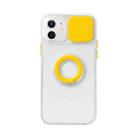 For iPhone 13 mini Sliding Camera Cover Design TPU Protective Case with Ring Holder (Yellow) - 1