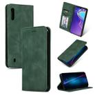 Retro Skin Feel Business Magnetic Horizontal Flip Leather Case for Samsung Galaxy A10(Army Green) - 1