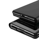 For Samsung Galaxy Z Fold3 Plated Mirror Horizontal Flip Leather Case with Holder(Black) - 7