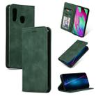 Retro Skin Feel Business Magnetic Horizontal Flip Leather Case for Samsung Galaxy A40(Army Green) - 1