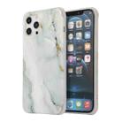 For iPhone 13 Pro Four Corners Shocproof Flow Gold Marble IMD Back Cover Case (Gray) - 1