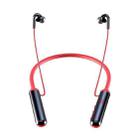 960 Neckband Magnetic Stereo Headphone with LED Display Support TF Card(Red) - 1