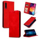 Retro Skin Feel Business Magnetic Horizontal Flip Leather Case for Galaxy A50/A30S/A505/A50S(Red) - 1