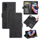 For OPPO Realme Q3 Pro Carnival Dual-side Magnetic Buckle Horizontal Flip Leather Case with Holder & Card Slots & Wallet(Black) - 1