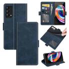 For OPPO Realme Q3 Pro Carnival Dual-side Magnetic Buckle Horizontal Flip Leather Case with Holder & Card Slots & Wallet(Dark Blue) - 1