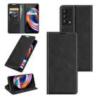 For OPPO Realme Q3 Pro Carnival Retro-skin Business Magnetic Suction Leather Case with Holder & Card Slots & Wallet(Black) - 1