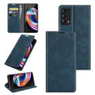 For OPPO Realme Q3 Pro Carnival Retro-skin Business Magnetic Suction Leather Case with Holder & Card Slots & Wallet(Dark Blue) - 1