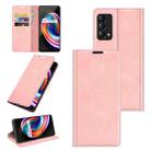 For OPPO Realme Q3 Pro Carnival Retro-skin Business Magnetic Suction Leather Case with Holder & Card Slots & Wallet(Pink) - 1