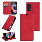 For OPPO Realme Q3 Pro Carnival Retro-skin Business Magnetic Suction Leather Case with Holder & Card Slots & Wallet(Red) - 1