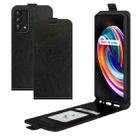 For OPPO Realme Q3 Pro Carnival R64 Texture Single Vertical Flip Leather Protective Case with Card Slots & Photo Frame(Black) - 1