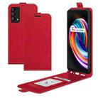 For OPPO Realme Q3 Pro Carnival R64 Texture Single Vertical Flip Leather Protective Case with Card Slots & Photo Frame(Red) - 1