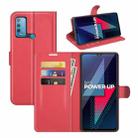 For wiko Power U30 Litchi Texture Horizontal Flip Protective Case with Holder & Card Slots & Wallet(Red) - 1