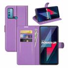 For wiko Power U30 Litchi Texture Horizontal Flip Protective Case with Holder & Card Slots & Wallet(Purple) - 1