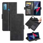 For wiko Power U30 Dual-side Magnetic Buckle Horizontal Flip Leather Case with Holder & Card Slots & Wallet(Black) - 1