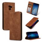 Retro Skin Feel Business Magnetic Horizontal Flip Leather Case for Samsung Galaxy A8 Plus 2018 (Brown) - 1