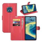 For Nokia XR20 Litchi Texture Horizontal Flip Protective Case with Holder & Card Slots & Wallet(Red) - 1