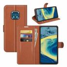 For Nokia XR20 Litchi Texture Horizontal Flip Protective Case with Holder & Card Slots & Wallet(Brown) - 1