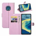 For Nokia XR20 Litchi Texture Horizontal Flip Protective Case with Holder & Card Slots & Wallet(Pink) - 1