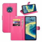 For Nokia XR20 Litchi Texture Horizontal Flip Protective Case with Holder & Card Slots & Wallet(Rose red) - 1