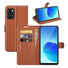 For OPPO Reno6 Z Litchi Texture Horizontal Flip Protective Case with Holder & Card Slots & Wallet(Brown) - 1