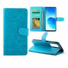 For OPPO Reno6 Pro+(5G) Crazy Horse Texture Leather Horizontal Flip Protective Case with Holder & Card Slots & Wallet & Photo Frame(baby Blue) - 1