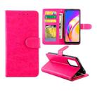 For OPPO A94 5G/F19 Pro+(5G)/Reno5 Z(5G)/RENO6 Z Crazy Horse Texture Leather Horizontal Flip Protective Case with Holder & Card Slots & Wallet & Photo Frame(Magenta) - 1