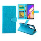 For OPPO A94 5G/F19 Pro+(5G)/Reno5 Z(5G)/RENO6 Z Crazy Horse Texture Leather Horizontal Flip Protective Case with Holder & Card Slots & Wallet & Photo Frame(baby Blue) - 1