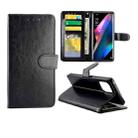 For OPPO Find X3/Find X3 Pro Crazy Horse Texture Leather Horizontal Flip Protective Case with Holder & Card Slots & Wallet & Photo Frame(Black) - 1