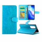 For OPPO Find X3 Neo/Reno5 Pro+ Crazy Horse Texture Leather Horizontal Flip Protective Case with Holder & Card Slots & Wallet & Photo Frame(baby Blue) - 1