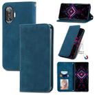 For Xiaomi Redmi K40 Gaming Retro Skin Feel Business Magnetic Horizontal Flip Leather Case with Holder & Card Slots & Wallet & Photo Frame(Blue) - 1