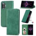 For Xiaomi Redmi K40 Gaming Retro Skin Feel Business Magnetic Horizontal Flip Leather Case with Holder & Card Slots & Wallet & Photo Frame(Green) - 1