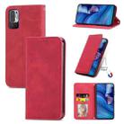 For Xiaomi Redmi Note 10 JE Retro Skin Feel Business Magnetic Horizontal Flip Leather Case with Holder & Card Slots & Wallet & Photo Frame(Red) - 1