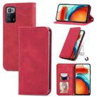 For Xiaomi Redmi Note 10 Pro 5G Retro Skin Feel Business Magnetic Horizontal Flip Leather Case with Holder & Card Slots & Wallet & Photo Frame(Red) - 1