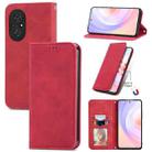 For Honor 50 SE Retro Skin Feel Business Magnetic Horizontal Flip Leather Case with Holder & Card Slots & Wallet & Photo Frame(Red) - 1