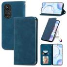 For Honor 50 Retro Skin Feel Business Magnetic Horizontal Flip Leather Case with Holder & Card Slots & Wallet & Photo Frame(Blue) - 1