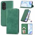 For Honor 50 Retro Skin Feel Business Magnetic Horizontal Flip Leather Case with Holder & Card Slots & Wallet & Photo Frame(Green) - 1