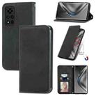 For Honor V40 5G Retro Skin Feel Business Magnetic Horizontal Flip Leather Case with Holder & Card Slots & Wallet & Photo Frame(Black) - 1