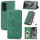 For Honor V40 5G Retro Skin Feel Business Magnetic Horizontal Flip Leather Case with Holder & Card Slots & Wallet & Photo Frame(Green) - 1