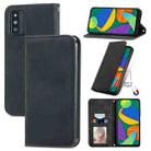For Samsung Galaxy F52 Retro Skin Feel Business Magnetic Horizontal Flip Leather Case with Holder & Card Slots & Wallet & Photo Frame(Black) - 1