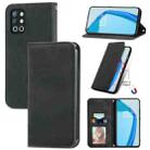 For OnePlus 9R Retro Skin Feel Business Magnetic Horizontal Flip Leather Case with Holder & Card Slots & Wallet & Photo Frame(Black) - 1