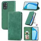 For OnePlus 9R Retro Skin Feel Business Magnetic Horizontal Flip Leather Case with Holder & Card Slots & Wallet & Photo Frame(Green) - 1