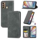 For Motorola Moto G60 Retro Skin Feel Business Magnetic Horizontal Flip Leather Case with Holder & Card Slots & Wallet & Photo Frame(Gray) - 1