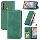 For Motorola Moto G60 Retro Skin Feel Business Magnetic Horizontal Flip Leather Case with Holder & Card Slots & Wallet & Photo Frame(Green) - 1