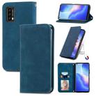 For Blackview A90 Retro Skin Feel Business Magnetic Horizontal Flip Leather Case with Holder & Card Slots & Wallet & Photo Frame(Blue) - 1