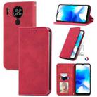 For Blackview A80 / A80s Retro Skin Feel Business Magnetic Horizontal Flip Leather Case with Holder & Card Slots & Wallet & Photo Frame(Red) - 1