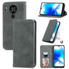 For Blackview A80 / A80s Retro Skin Feel Business Magnetic Horizontal Flip Leather Case with Holder & Card Slots & Wallet & Photo Frame(Gray) - 1