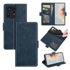 For Xiaomi Mix 4 Dual-side Magnetic Buckle Horizontal Flip Leather Case with Holder & Card Slots & Wallet(Dark Blue) - 1